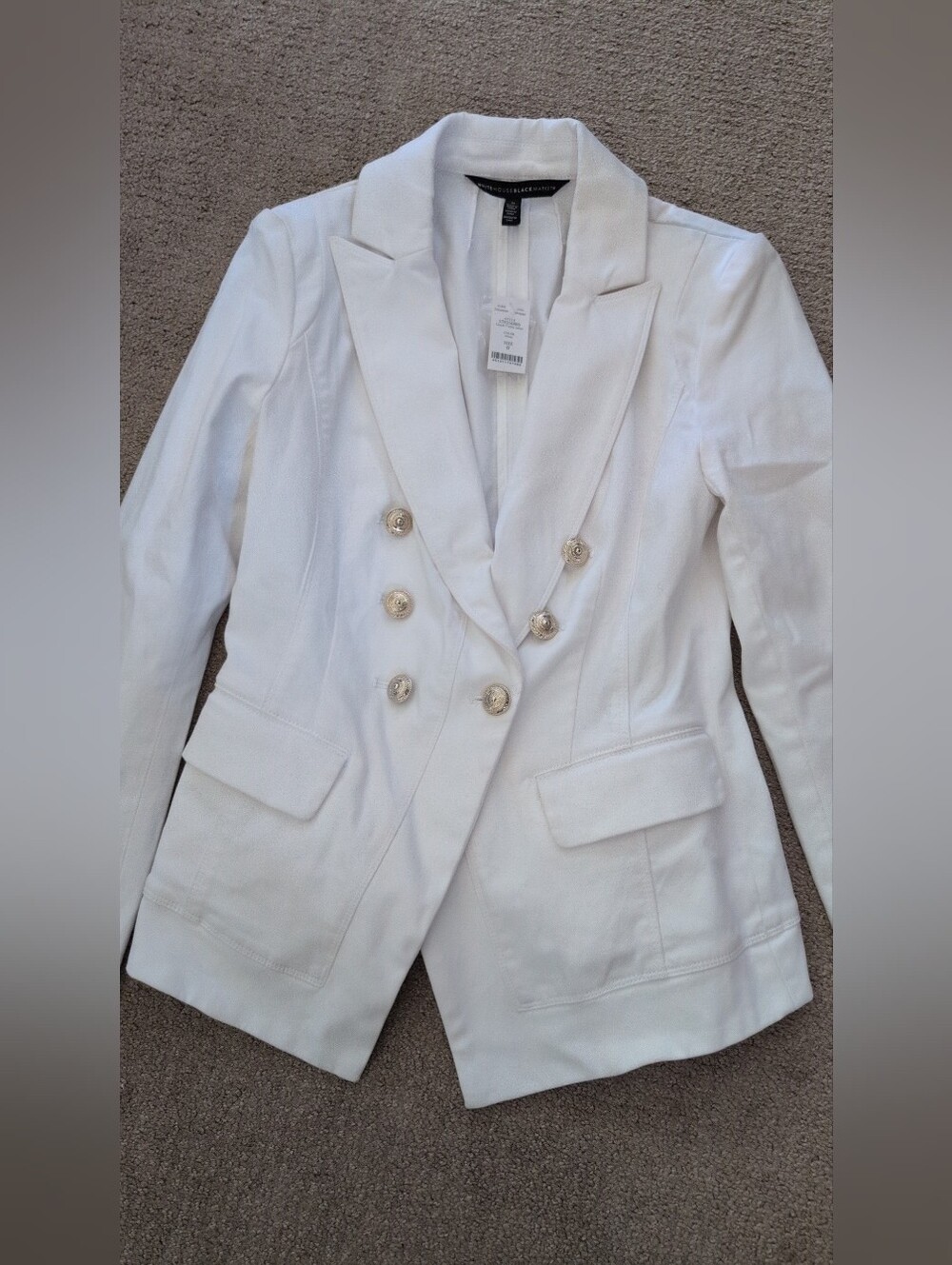 White House Black Market Women's Double Breasted Casual Trophy Jacket - Picture 3 of 9